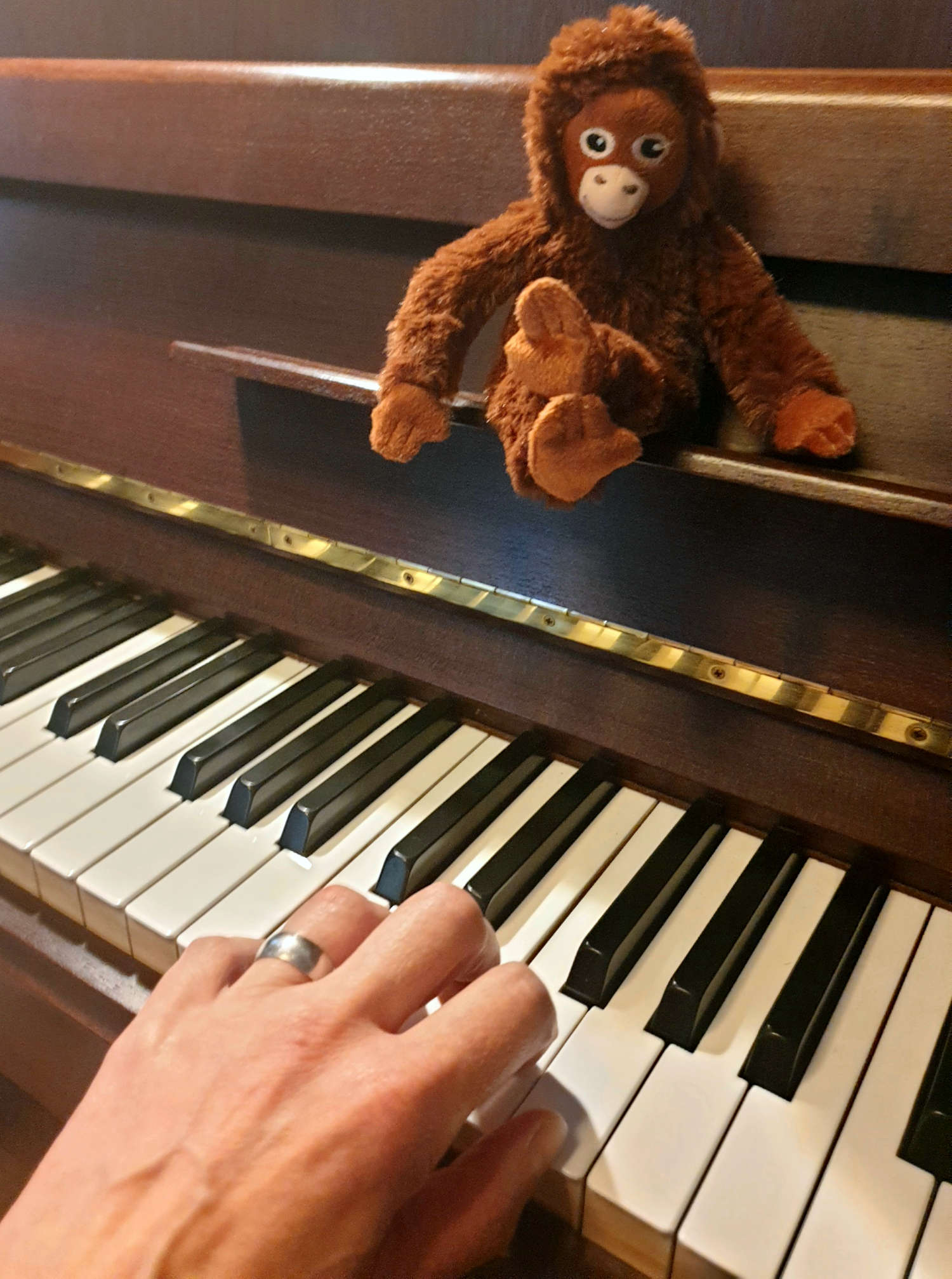 Klavier mit Affe